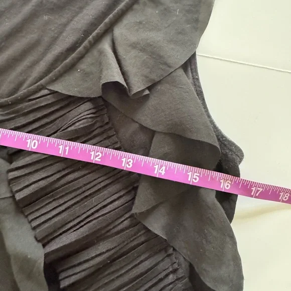 LOFT Black Tiered Mini Dress - Picture 8 of 8